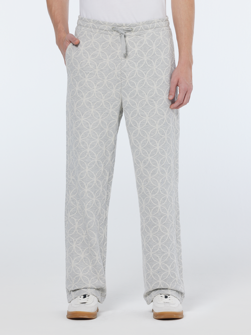 Jacquard Terry Relaxed Straight Fit Sweatpants