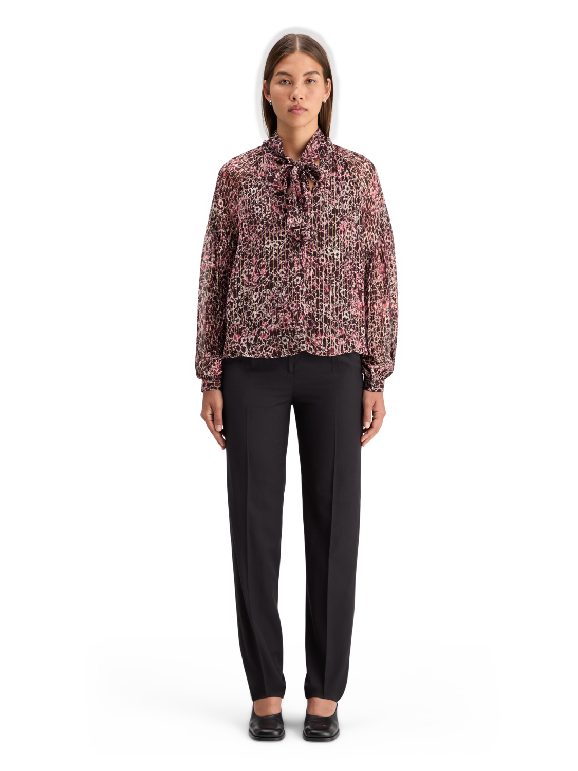 LUREX TOP WITH BOW NECK