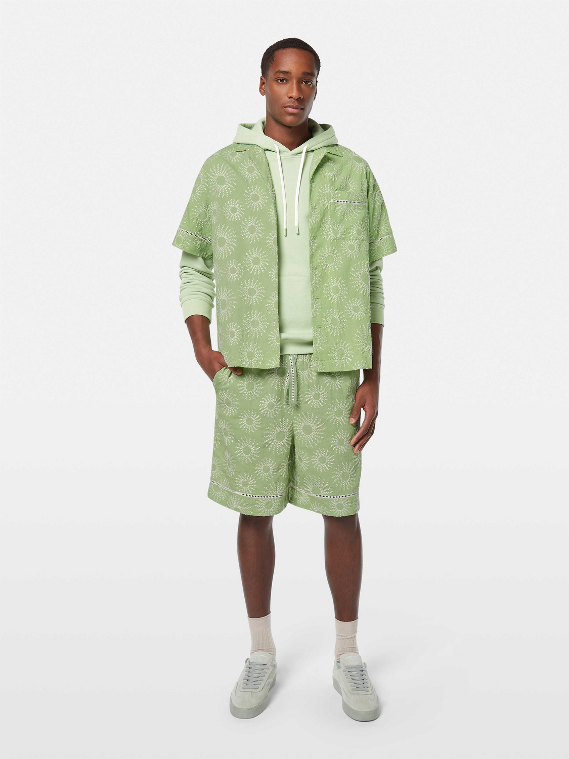 Embroidered Bermuda Shorts