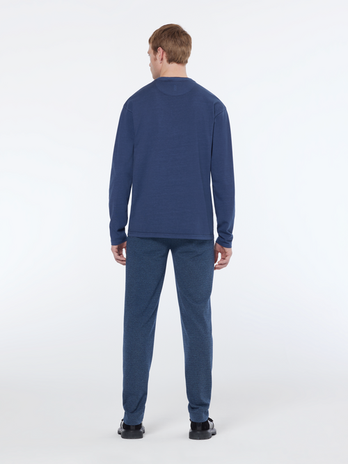 Mott - tailored jersey yarn-dyed chino