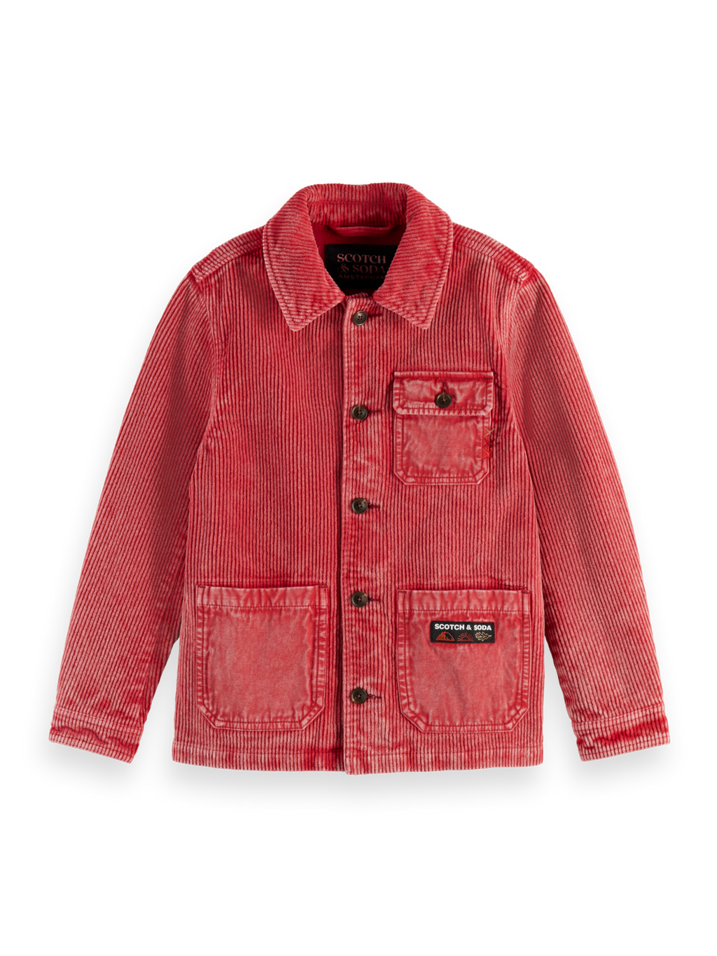 Boys Garment-dyed corduroy overshirt