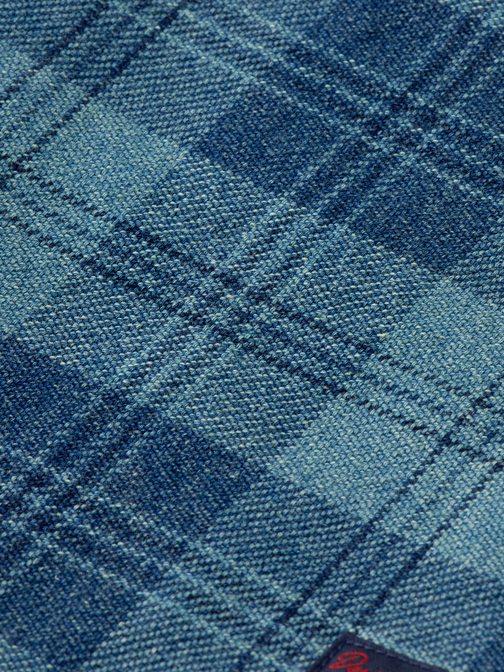 Boys Denim washed checked overshirt