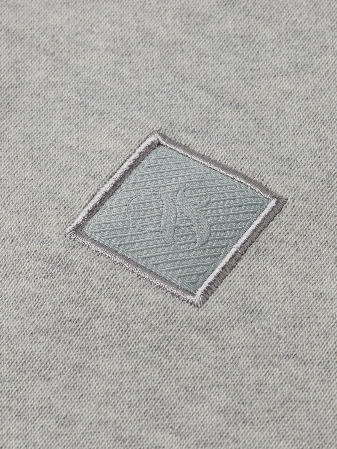 Boys Essentials Regular logo badge crewneck sweatshirt - GREY MELANGE