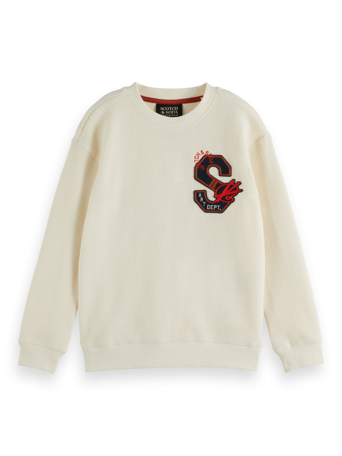 Boys Relaxed waffle sweatshirt