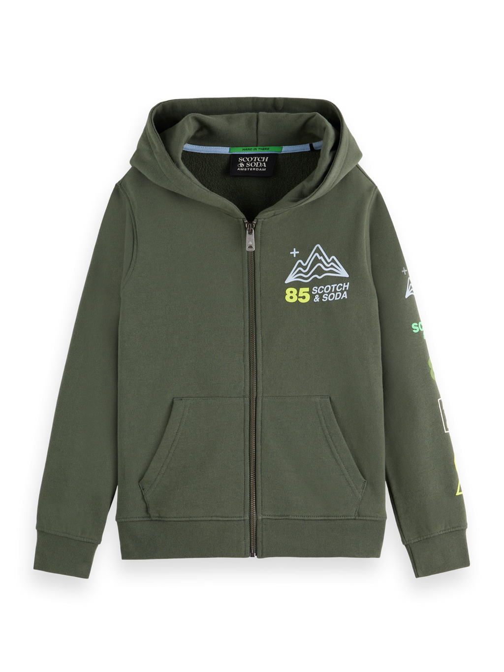 Boys Regular artwork zip-up hoodie