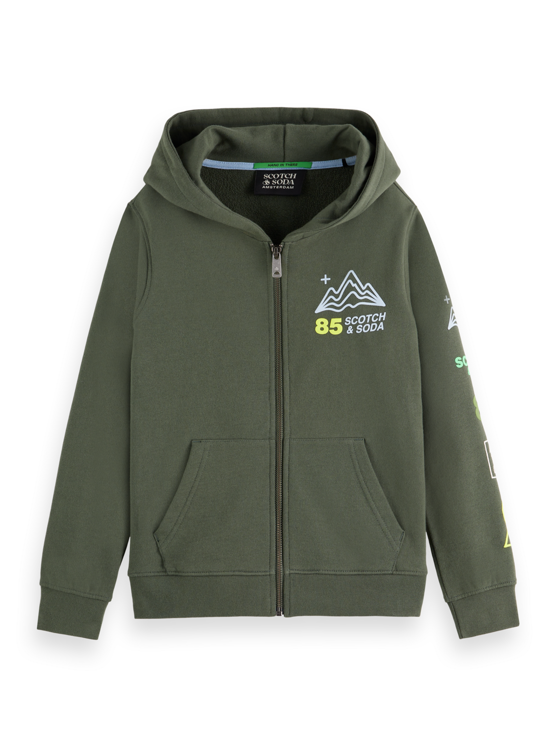 Boys Regular artwork zip-up hoodie