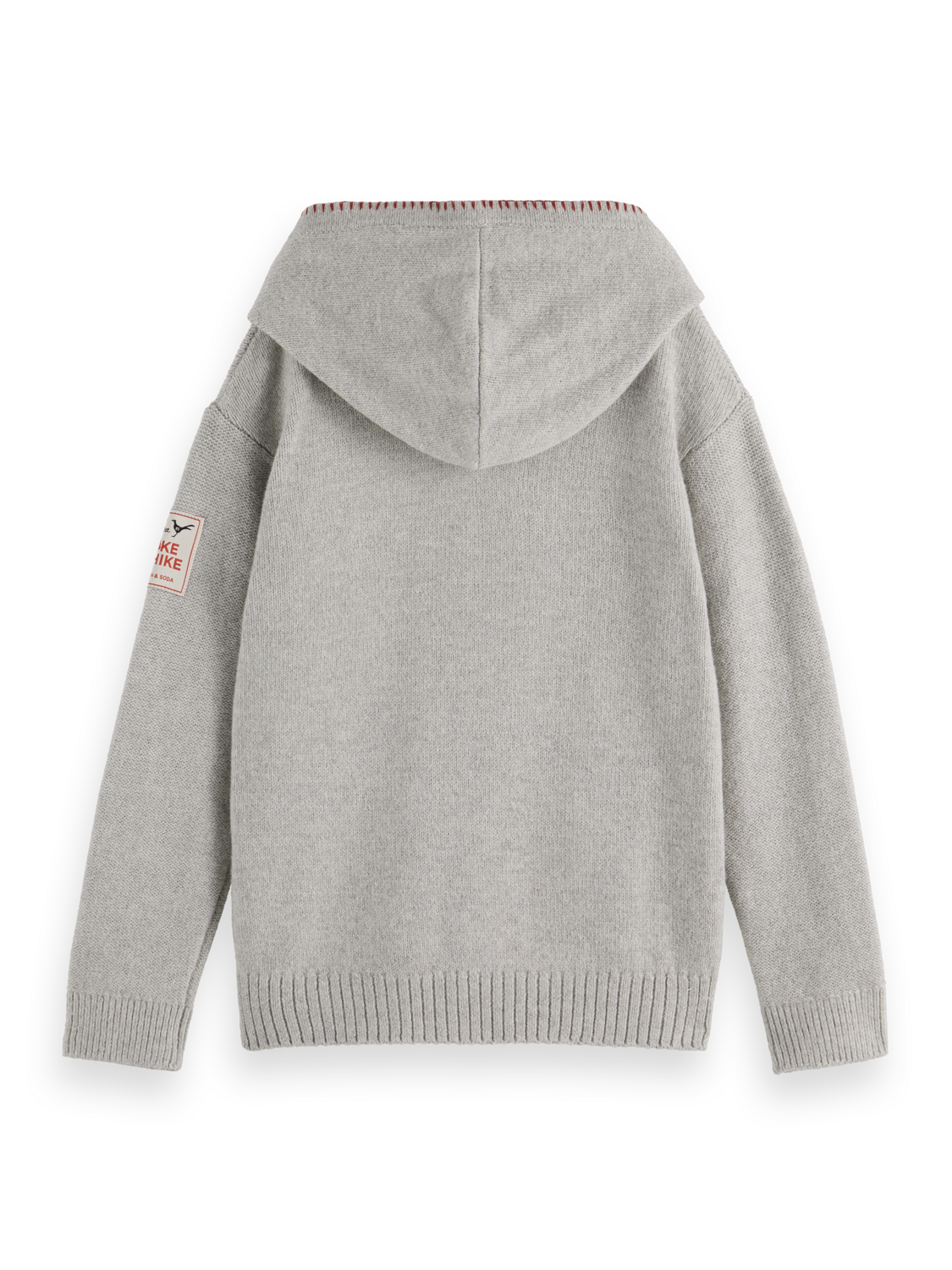 Boys Relaxed embroidered knitted hoodie