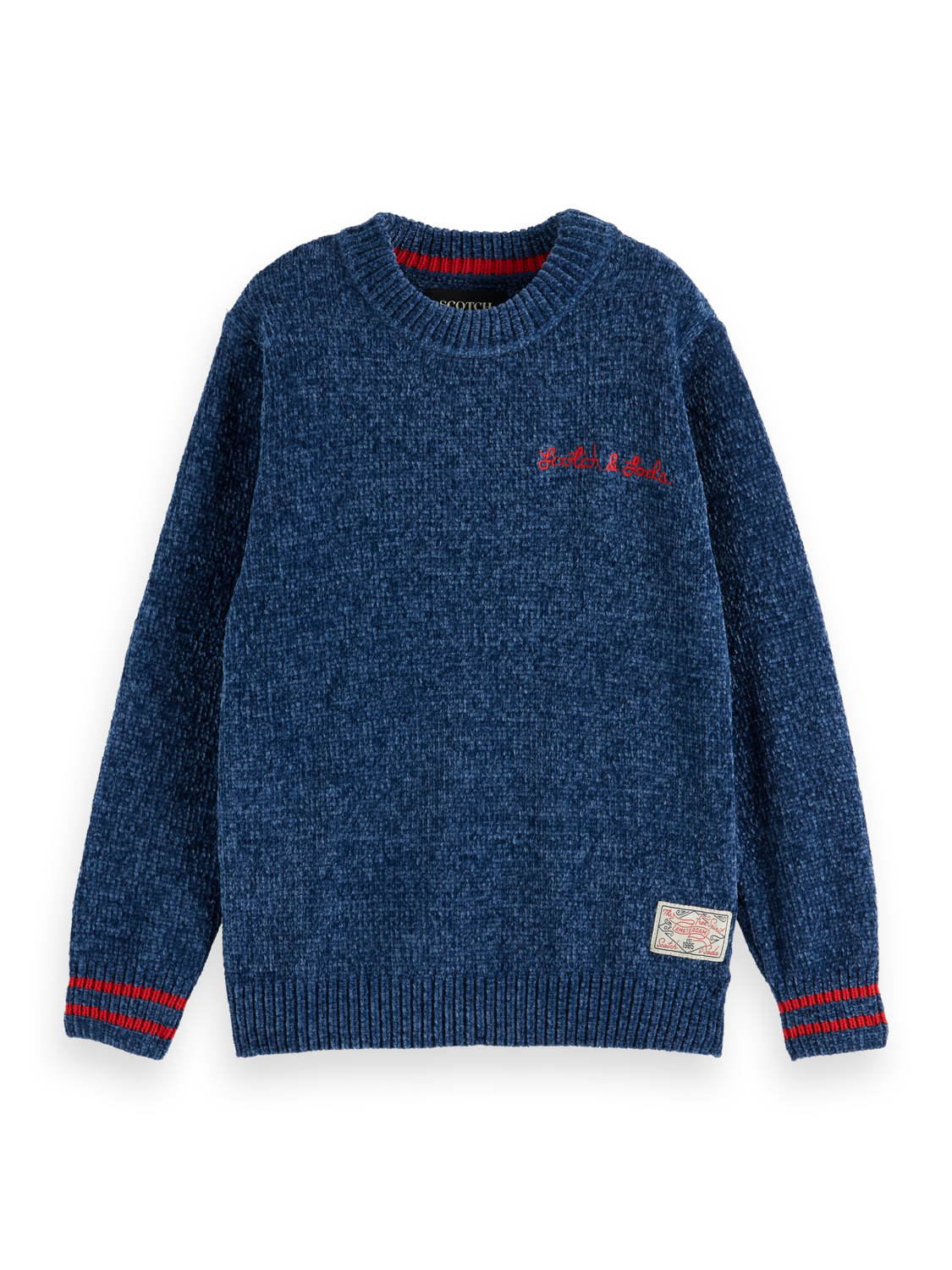 Boys Regular-fit velvet chenille pullover