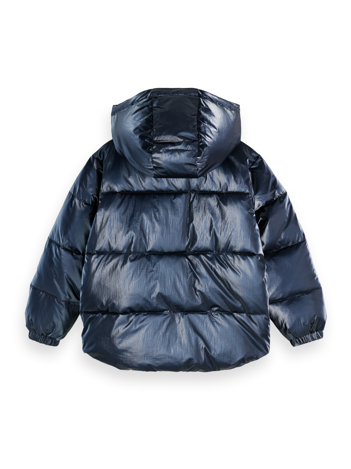 Girls Short metallic puffer jacket