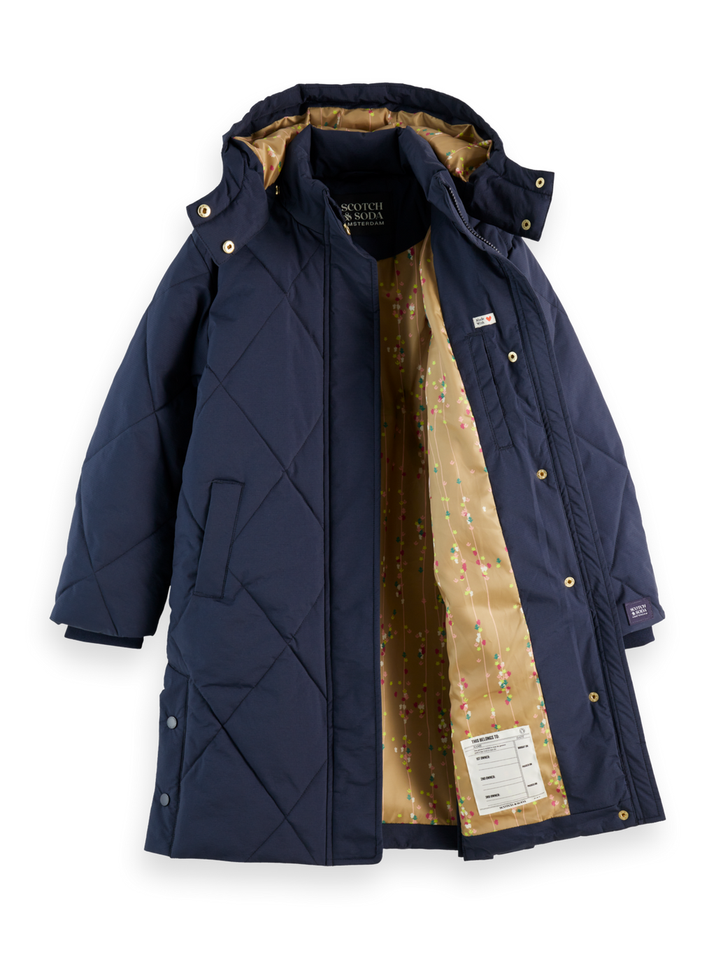 Girls Longer-length puffer jacket