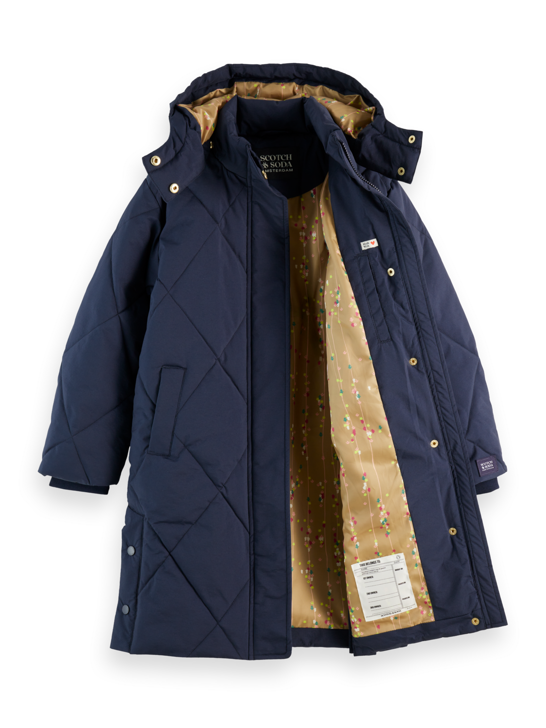 Girls Longer-length puffer jacket