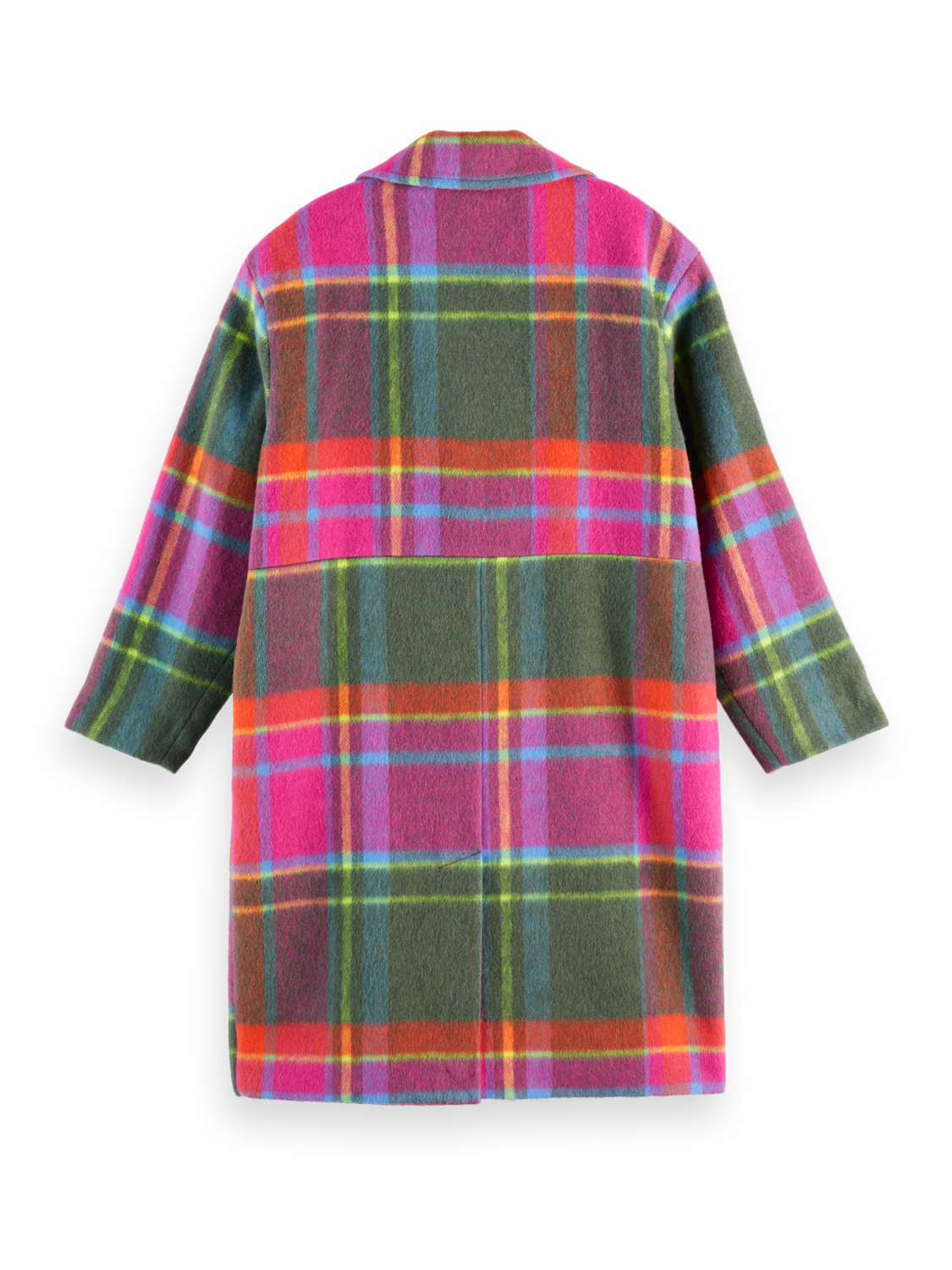 Girls Oversized rainbow wool coat