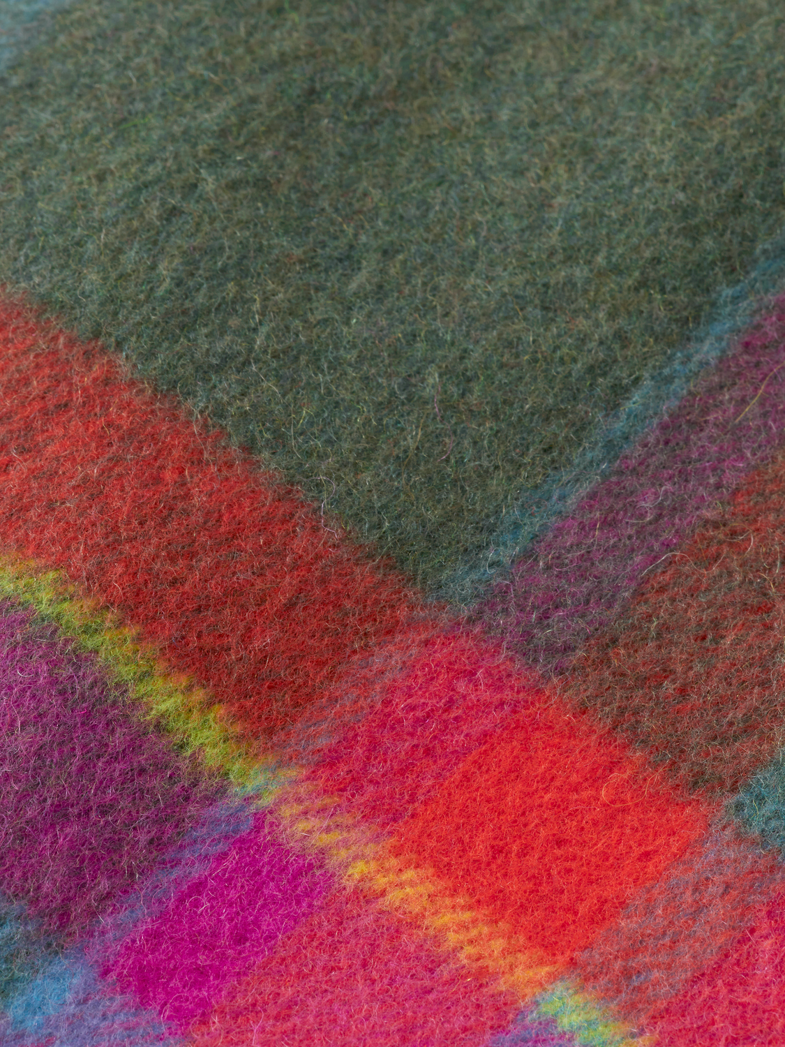 Girls Oversized rainbow wool coat