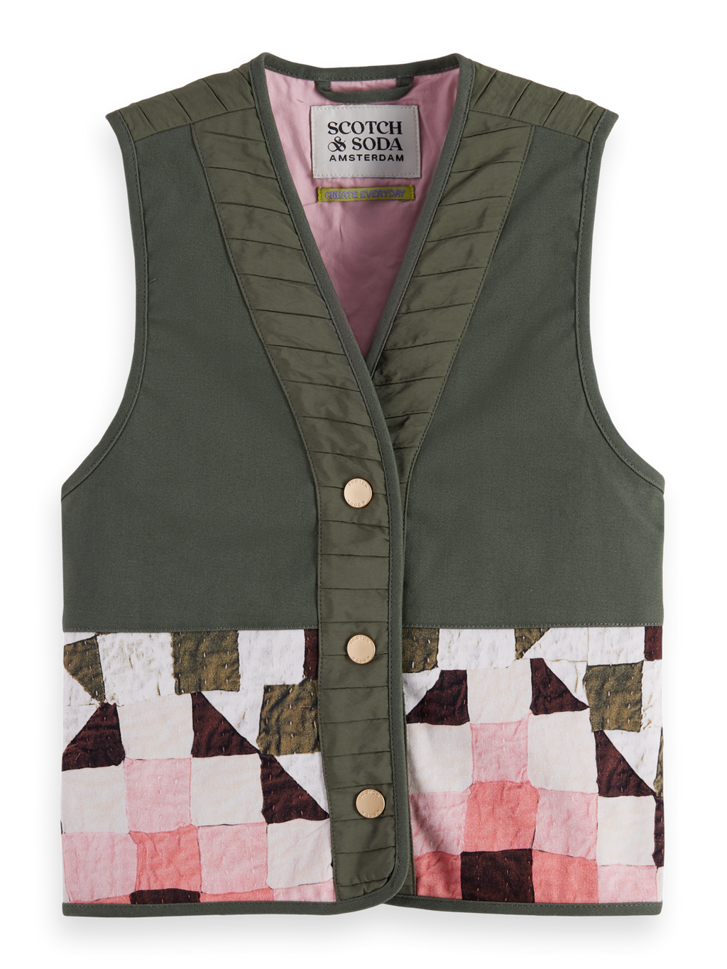 Girls Patchwork gilet