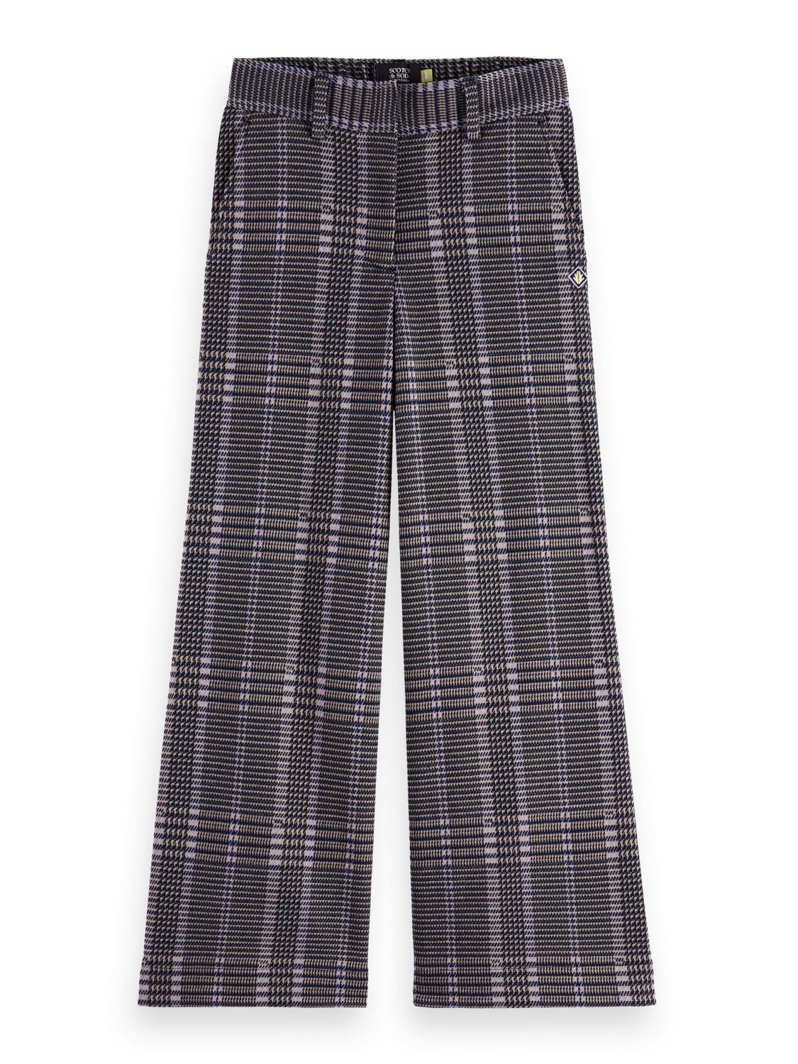 Girls Wide-leg checked pants