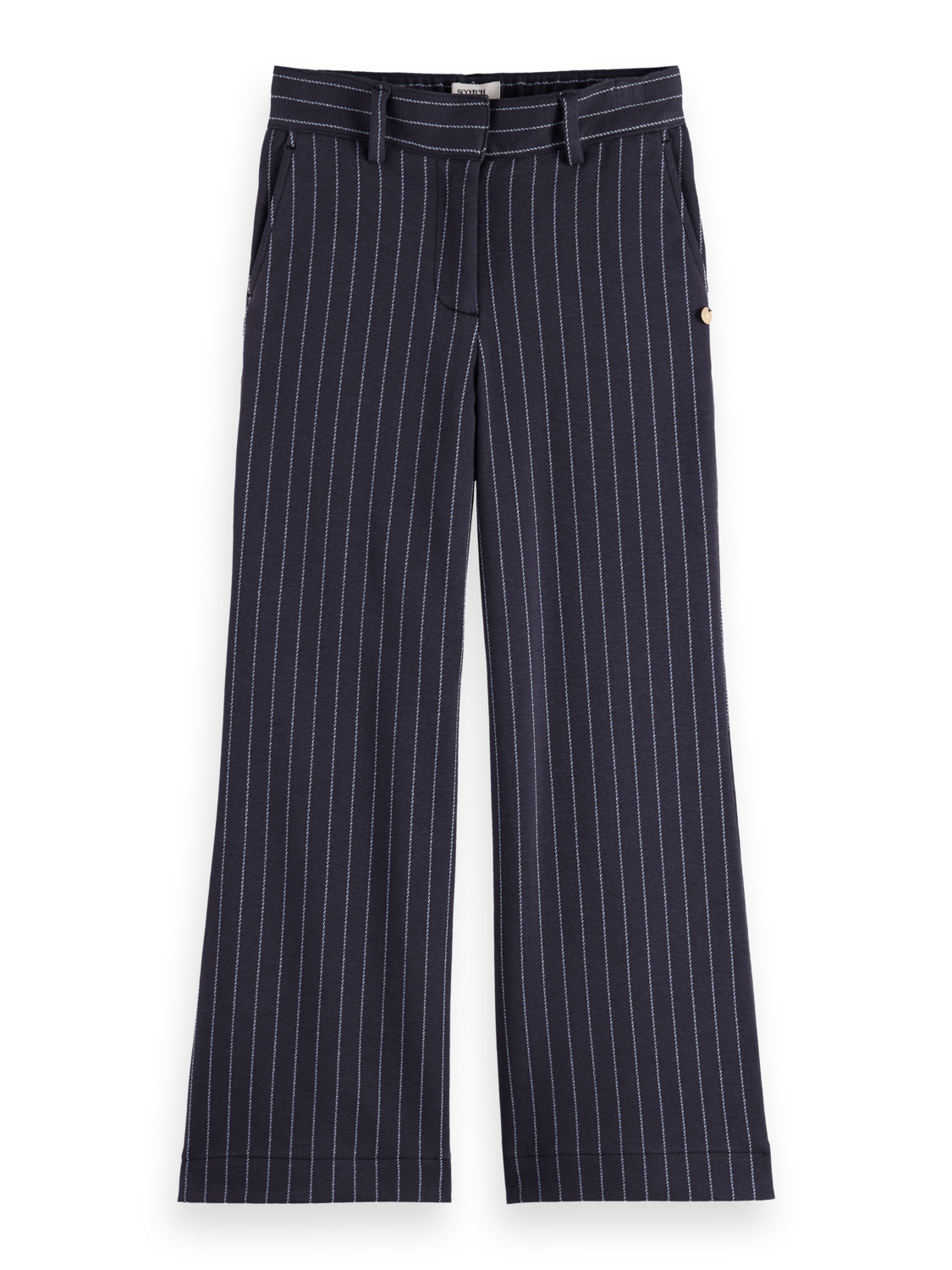 Girls Wide-leg pinstripe pants