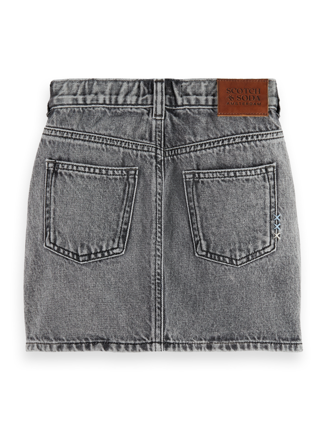 Girls Washed denim mini skirt