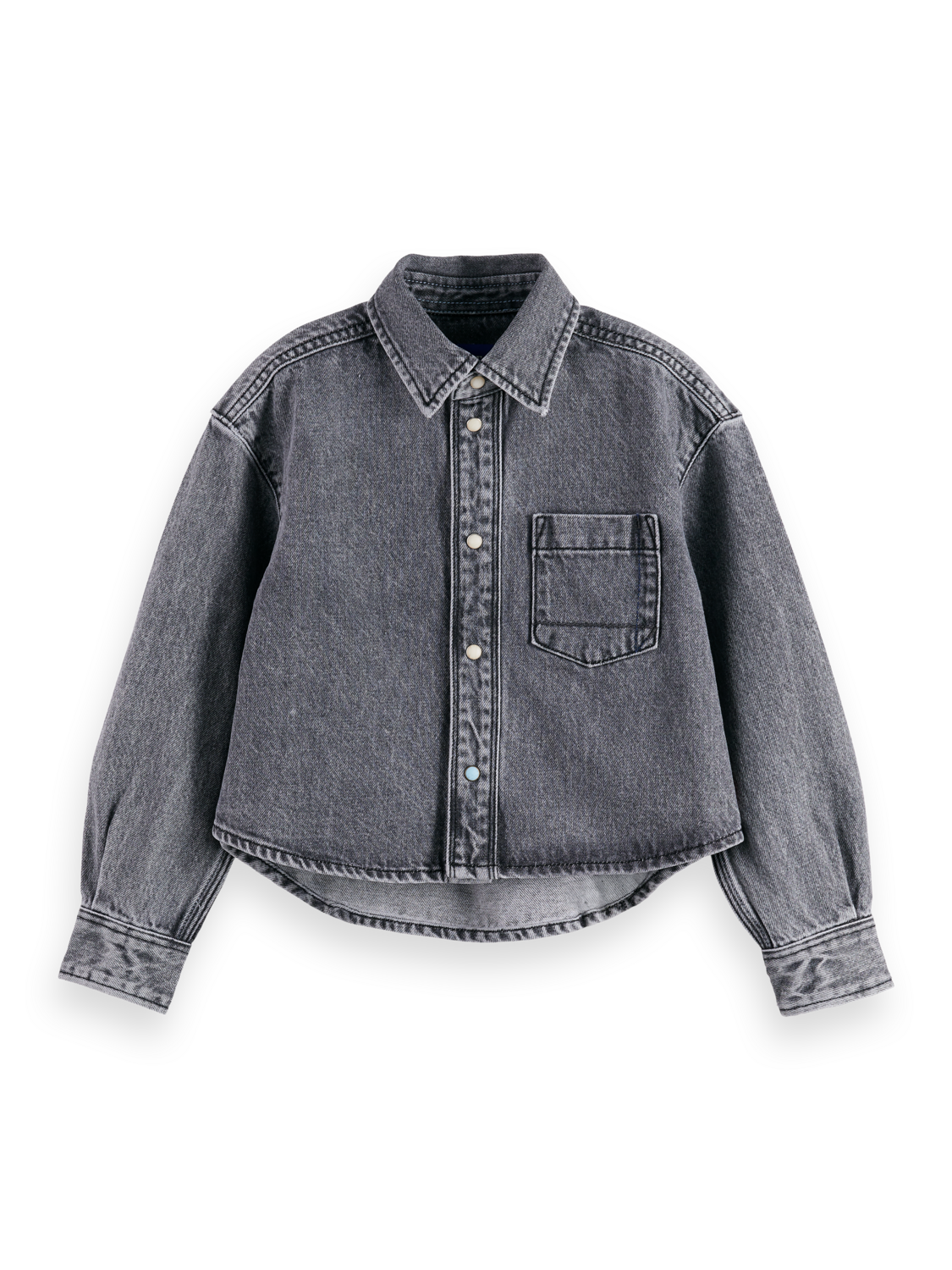 Girls Washed denim overshirt