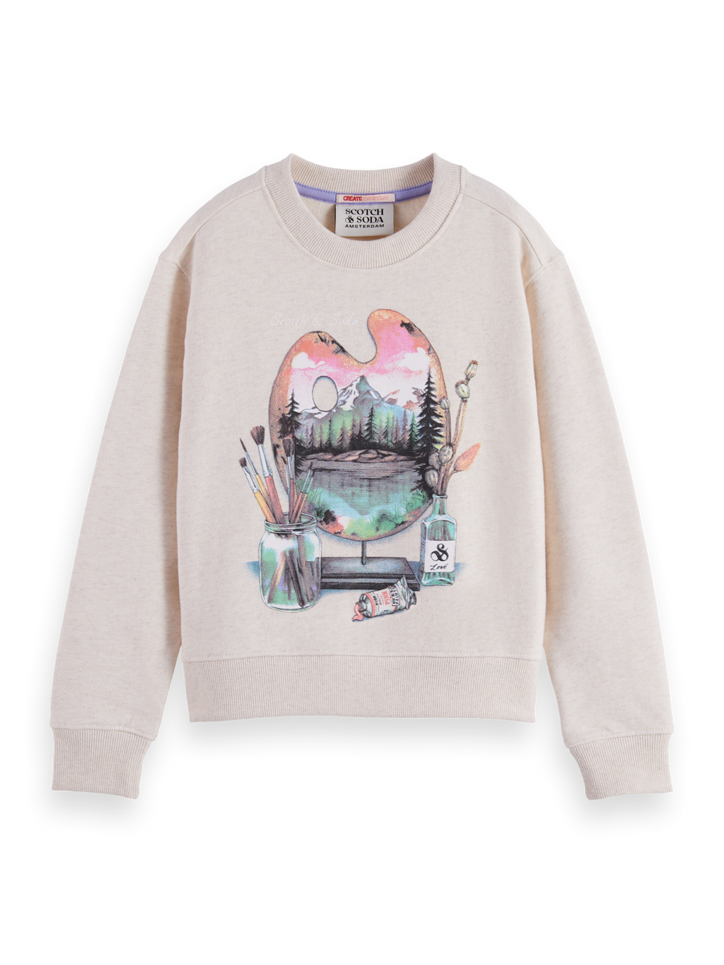 Girls Relaxed artwork crewneck sweatshirt