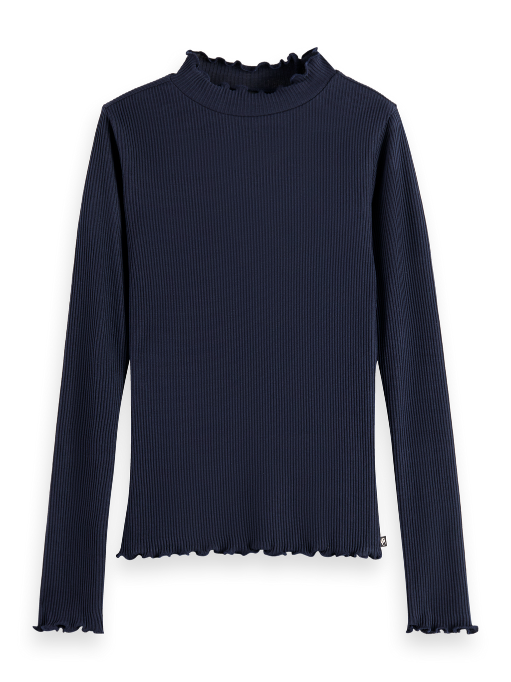 Girls Essentials Mock neck ribbed slim T-shirt