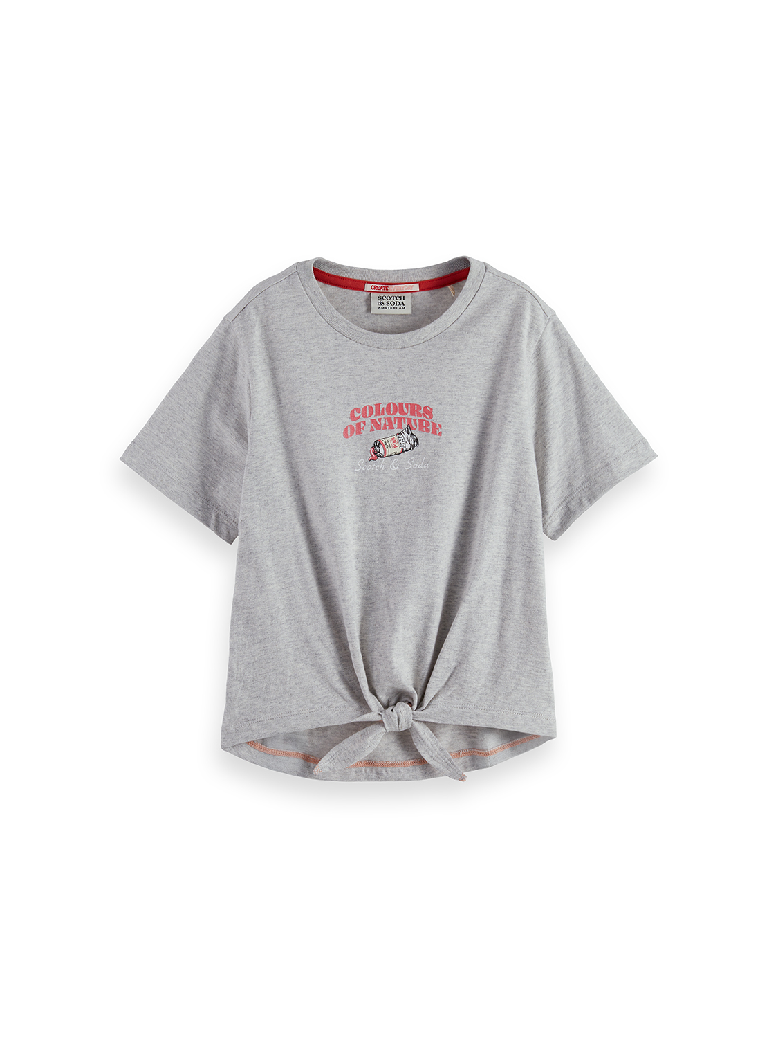 Girls Relaxed-fit knotted artwork t-shirt