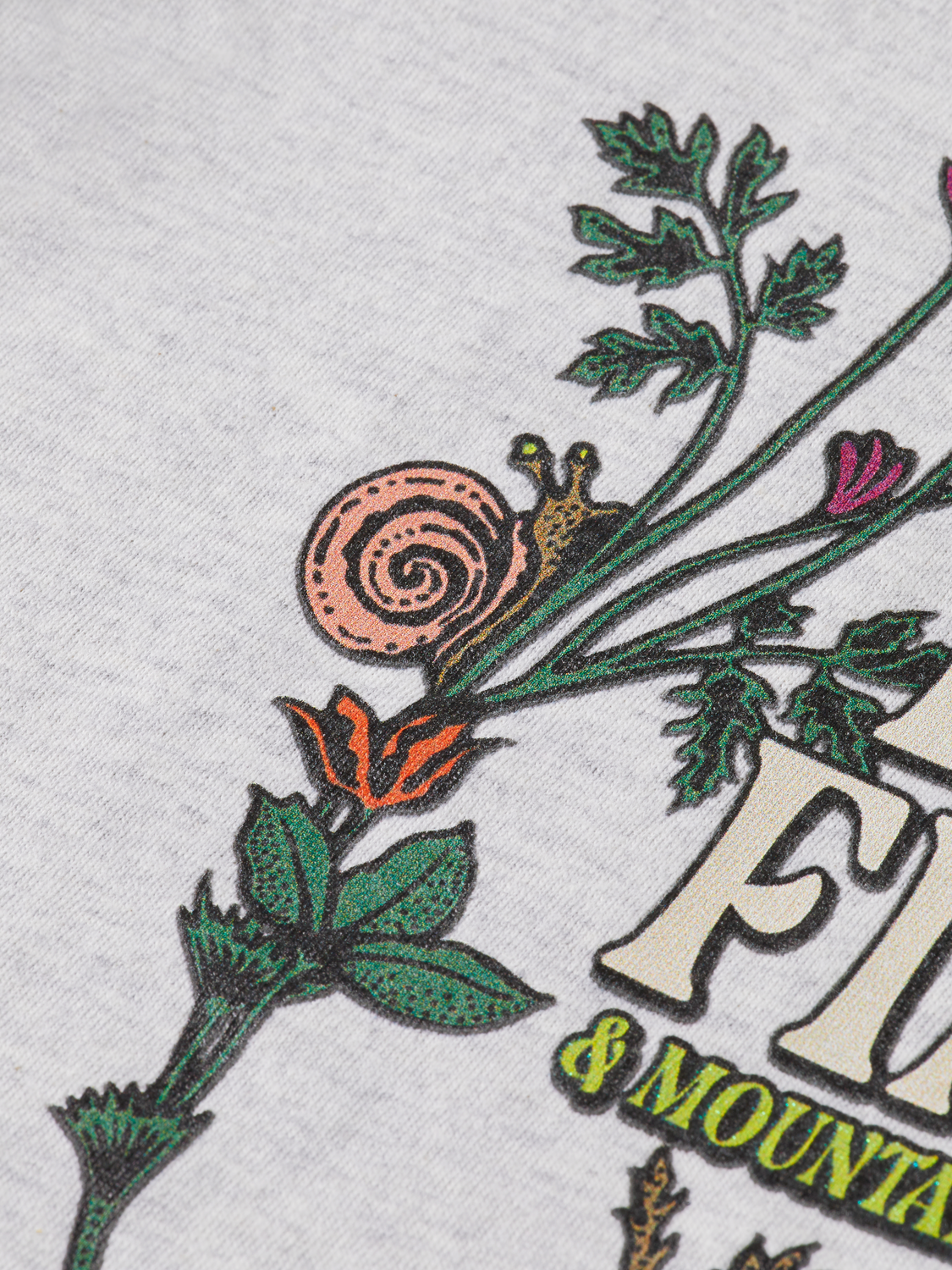 Girls Relaxed melange artwork t-shirt
