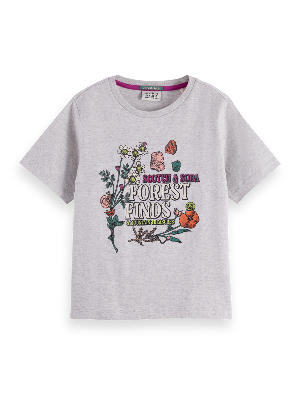 Girls Relaxed melange artwork t-shirt