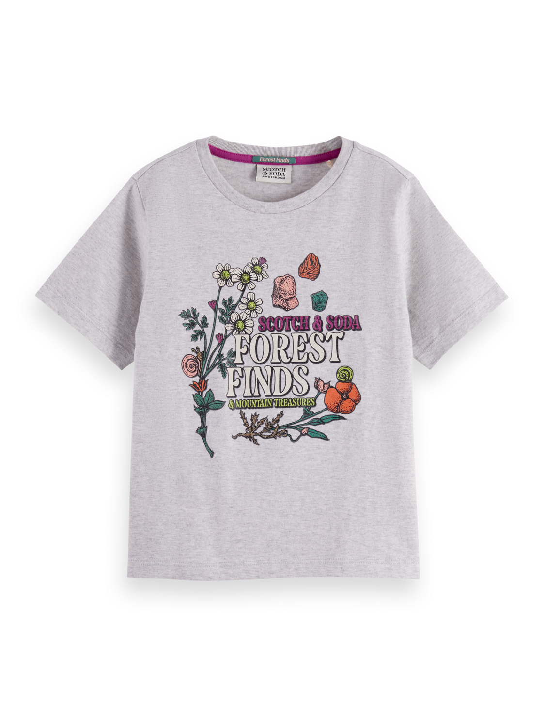 Girls Relaxed melange artwork t-shirt