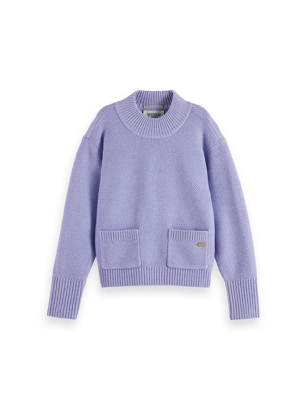 Girls Mock neck pullover with pockets