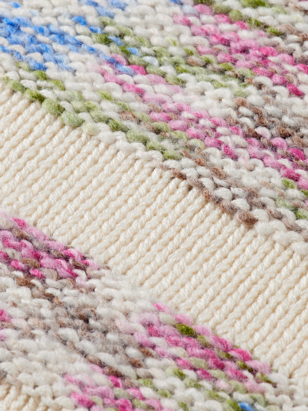Girls Multi-color rainbow yarn striped pullover