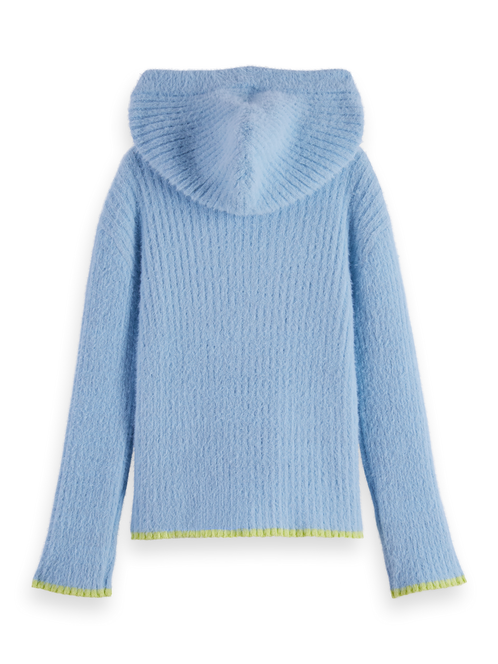Girls Soft fluffy viscose rib-knit hoodie