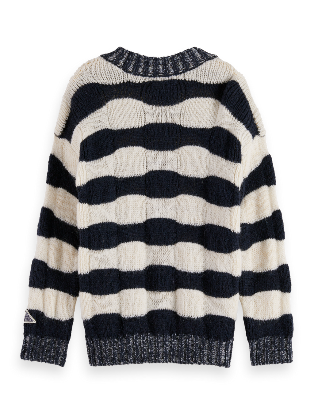 Girls Loose-fit chunky striped pullover