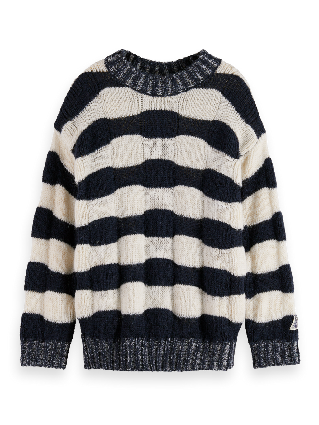 Girls Loose-fit chunky striped pullover