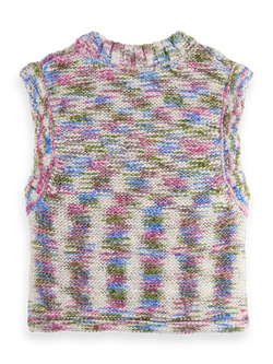 Multi-color melange vest