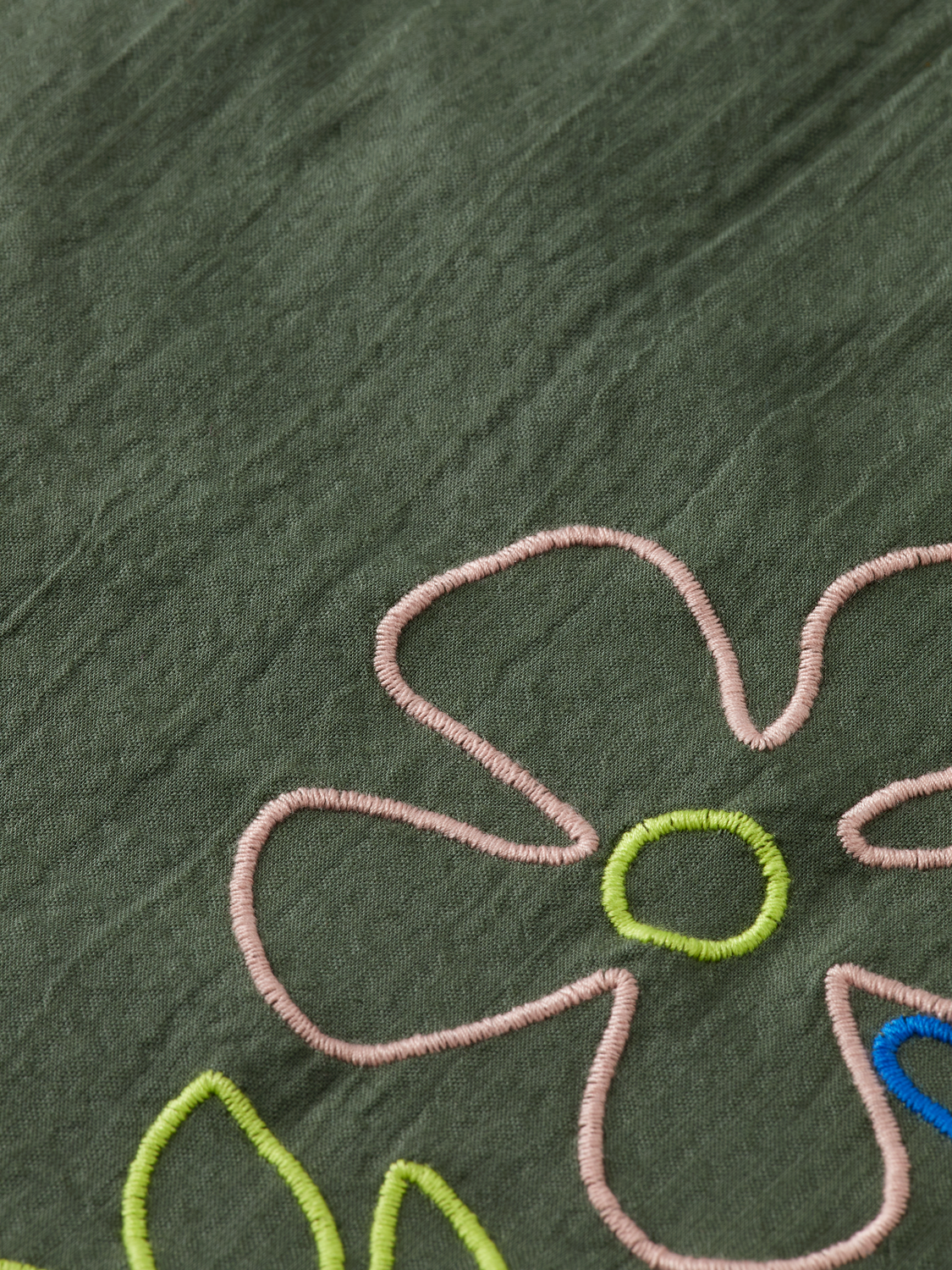 Girls Seersucker embroidered dress