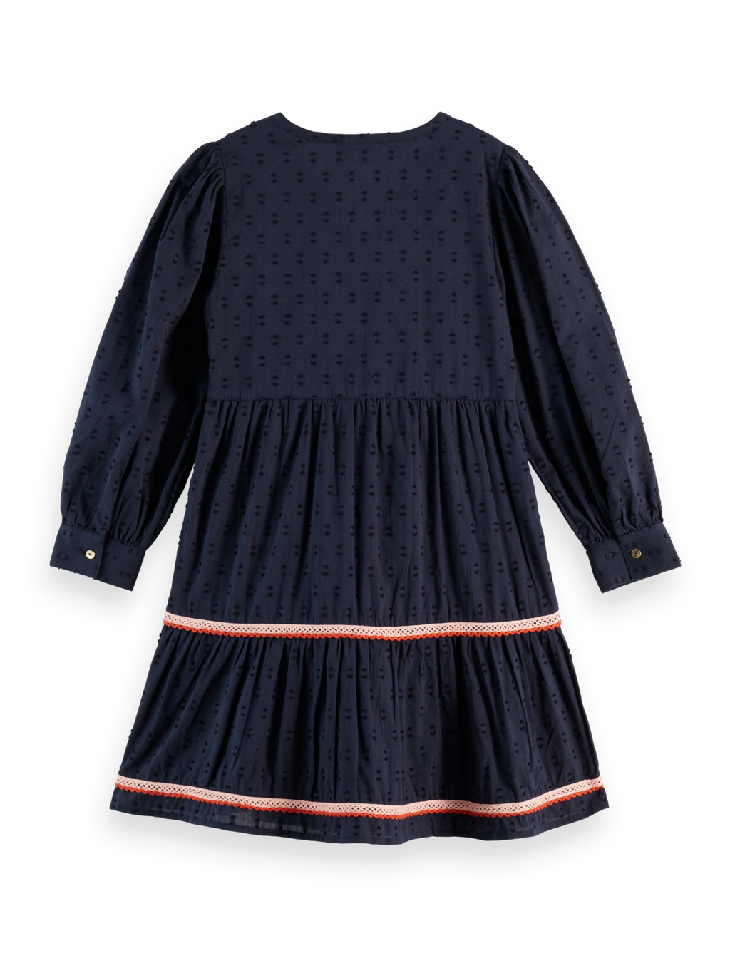 Girls Clip jacquard embroidered dress