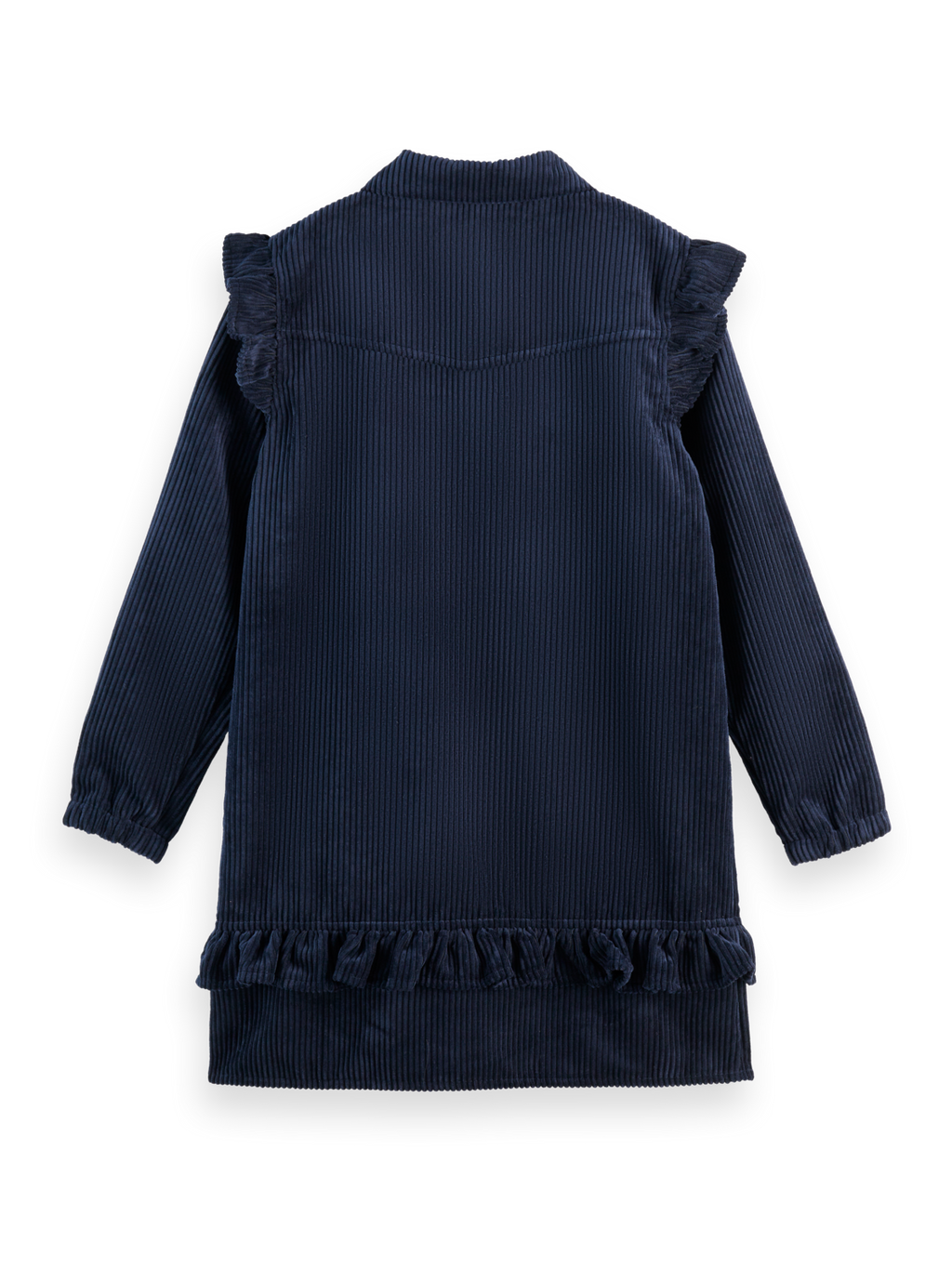 Girls Corduroy dress with ruffle details