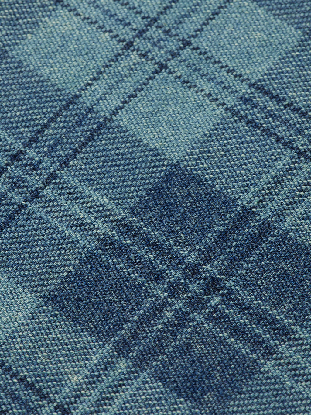 Washed denim checked overshirt