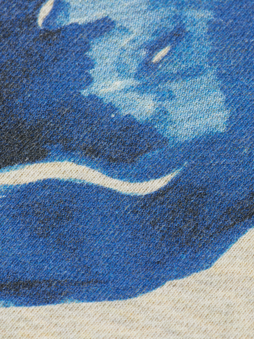 Denim washed artwork sweatshirt