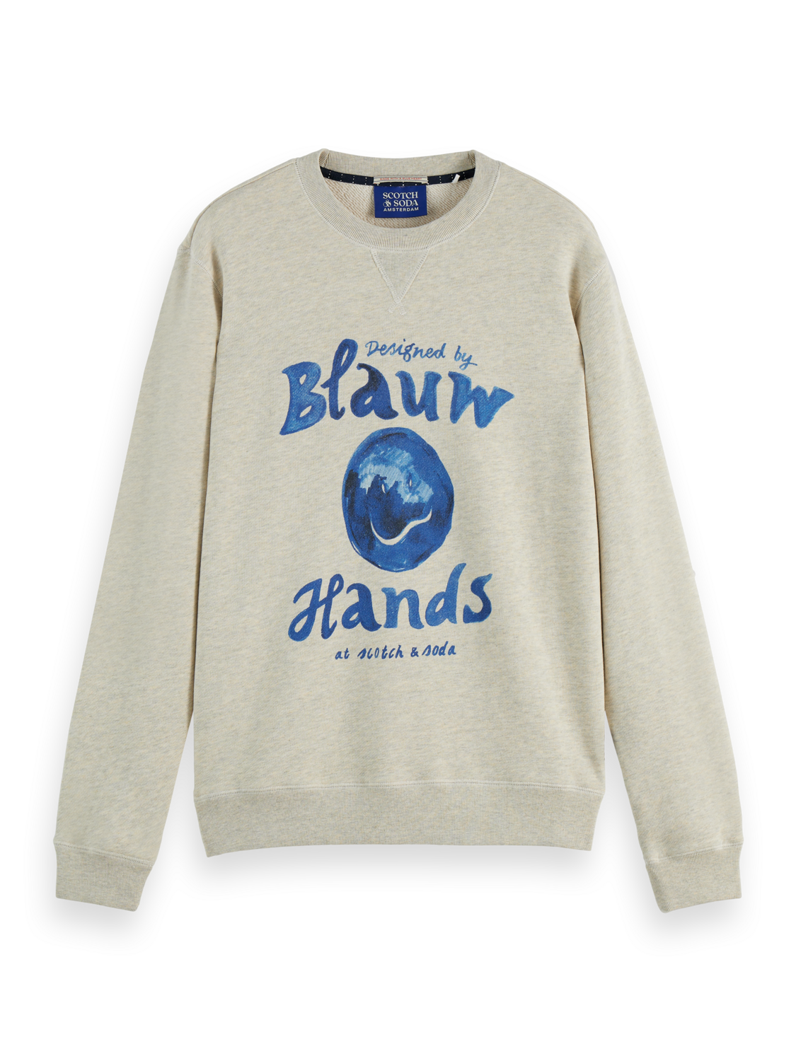 Denim washed artwork sweatshirt