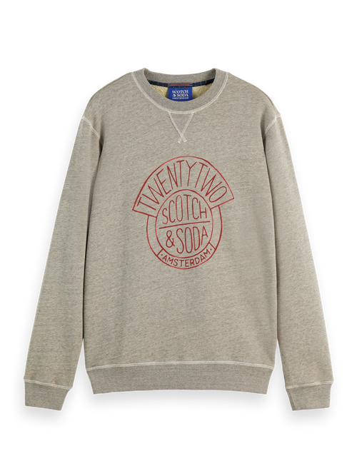 Denim washed artwork sweatshirt