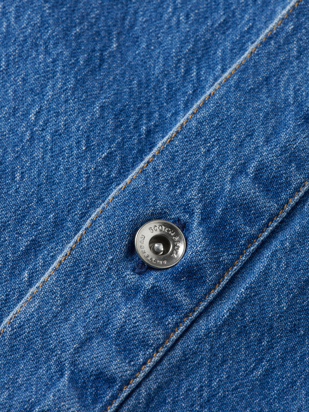 Washed denim mini shirtdress