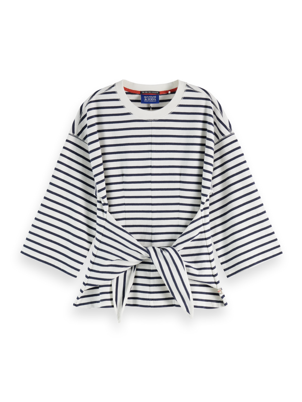 Washed striped breton top