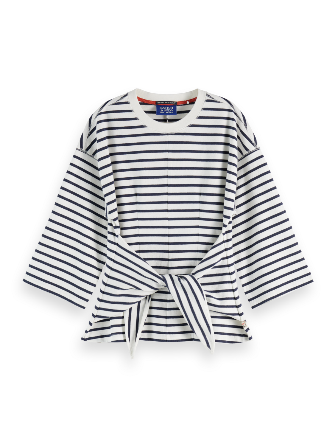 Washed striped breton top