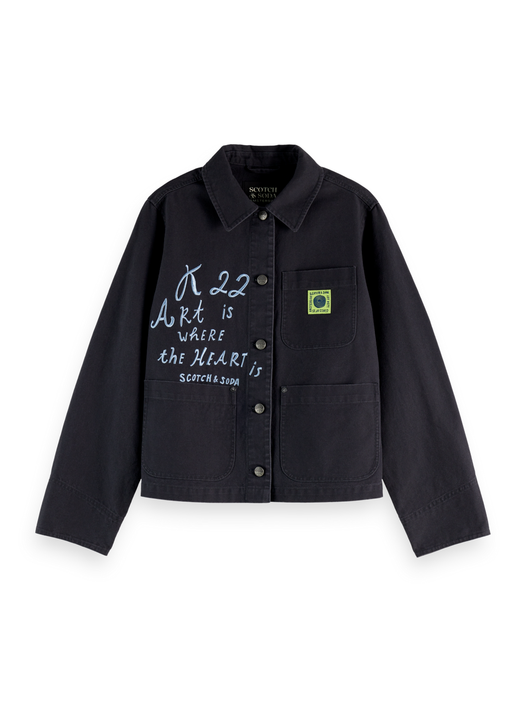 Washed workwear jacket