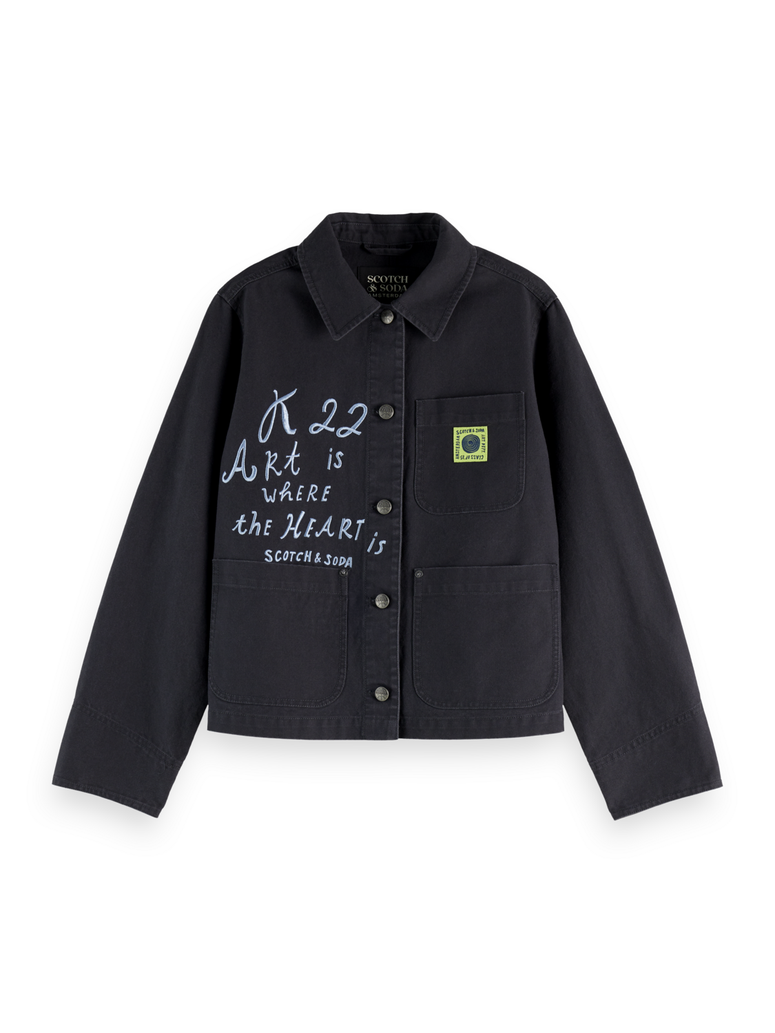 Washed workwear jacket