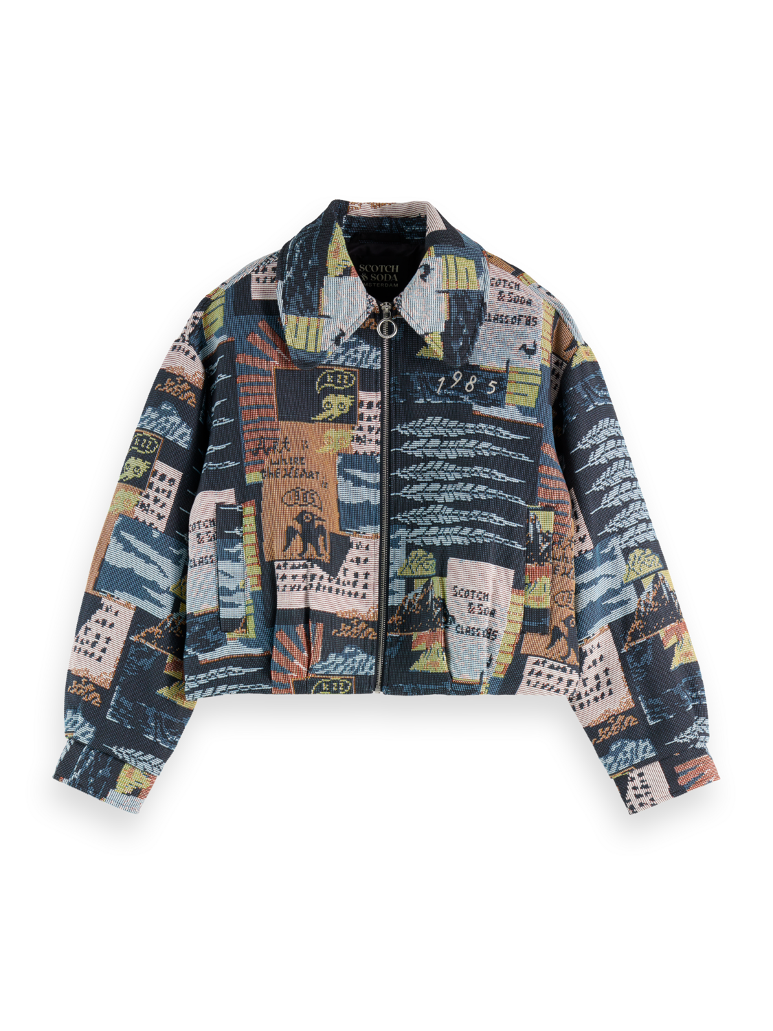 Collage jacquard jacket