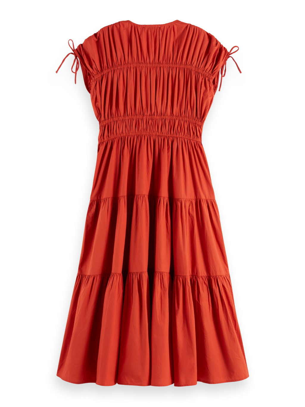 Gathered midi dress
