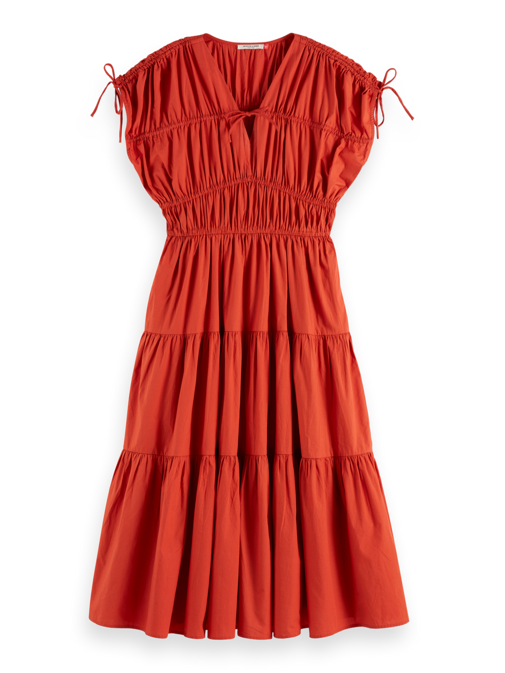 Gathered midi dress