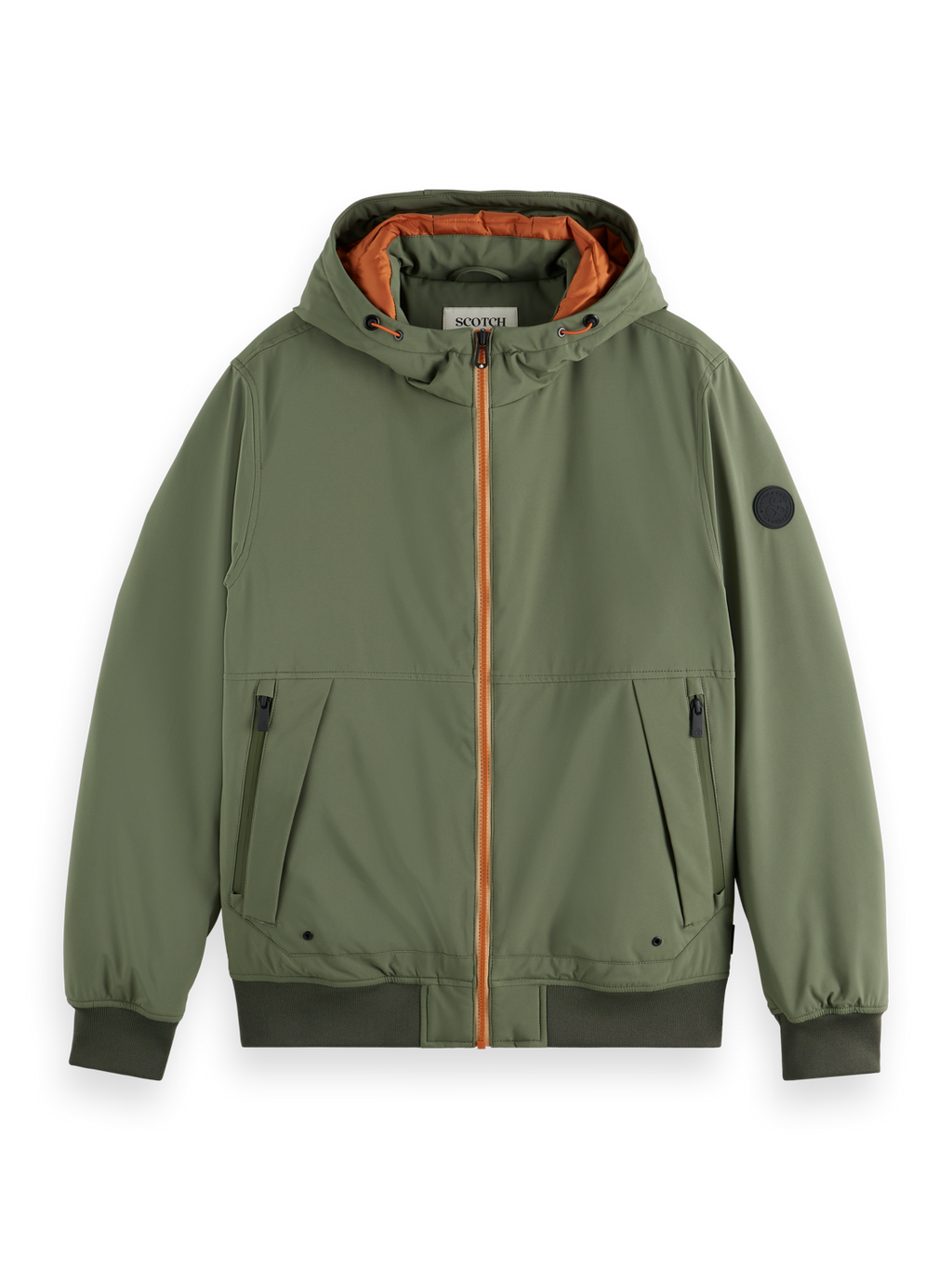 Hooded softshell padded jacket